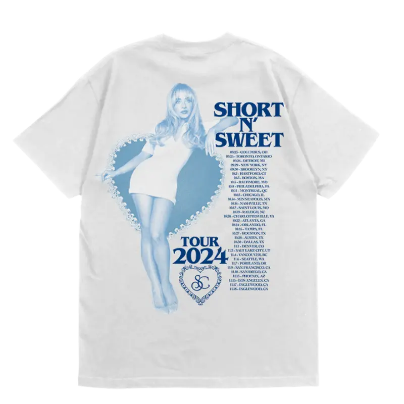 Short n' Sweet Tour Is So Nice Tee Sabrina Carpenter Merch
